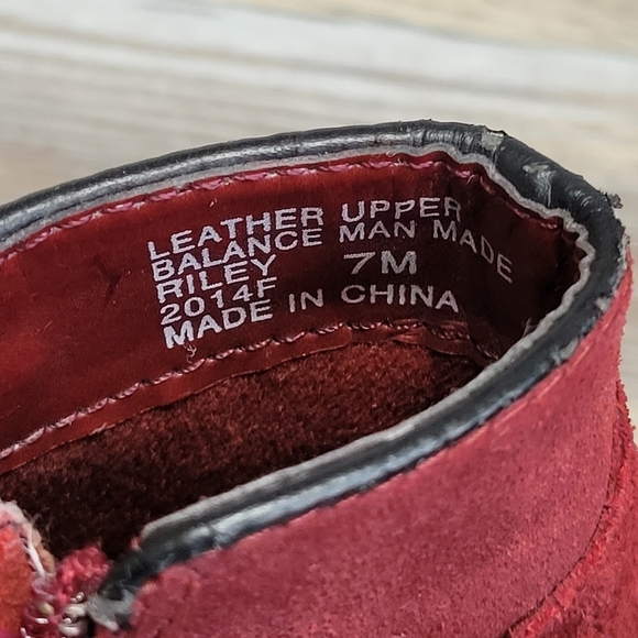 Red Leather boots by Earth Origin comfort Women's Size 7 M red - Picture 3 of 12